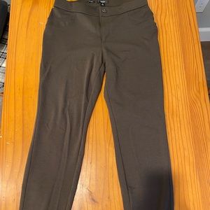 Olive green slacks, full length